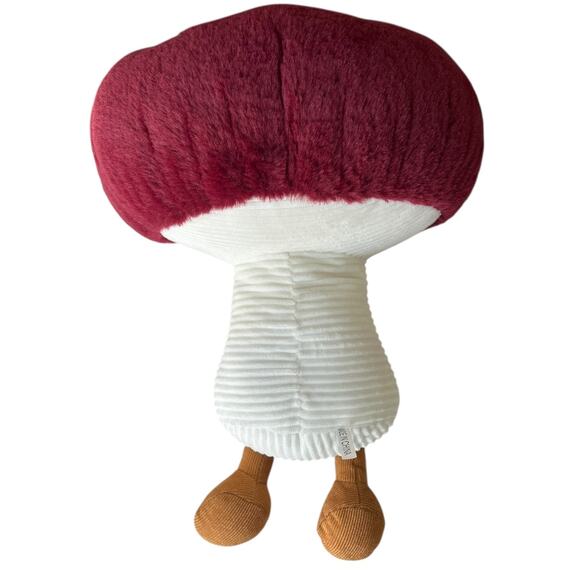 Mushroom Plush Toy Red & White Cute Smiley Face 16" - Picture 3 of 4
